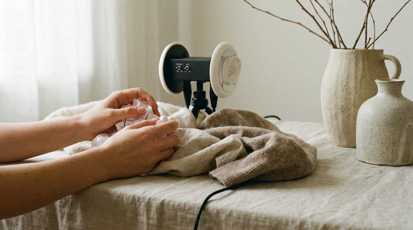 ASMRの特徴を表す静かな音のイメージ