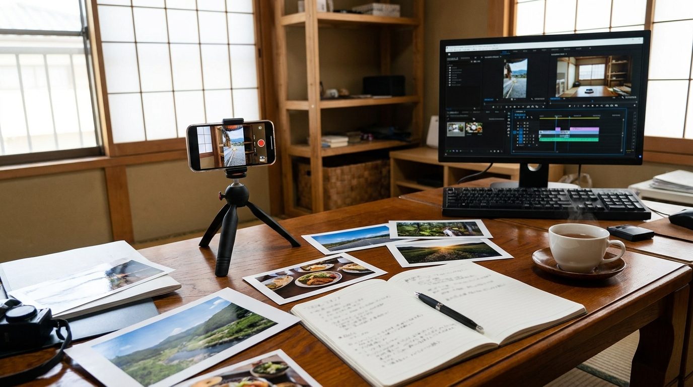 複数の発信フォーマットを扱うコンテンツクリエイターのイメージ