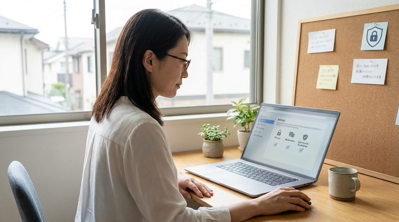 Discordを使うときの注意点を表すイメージ
