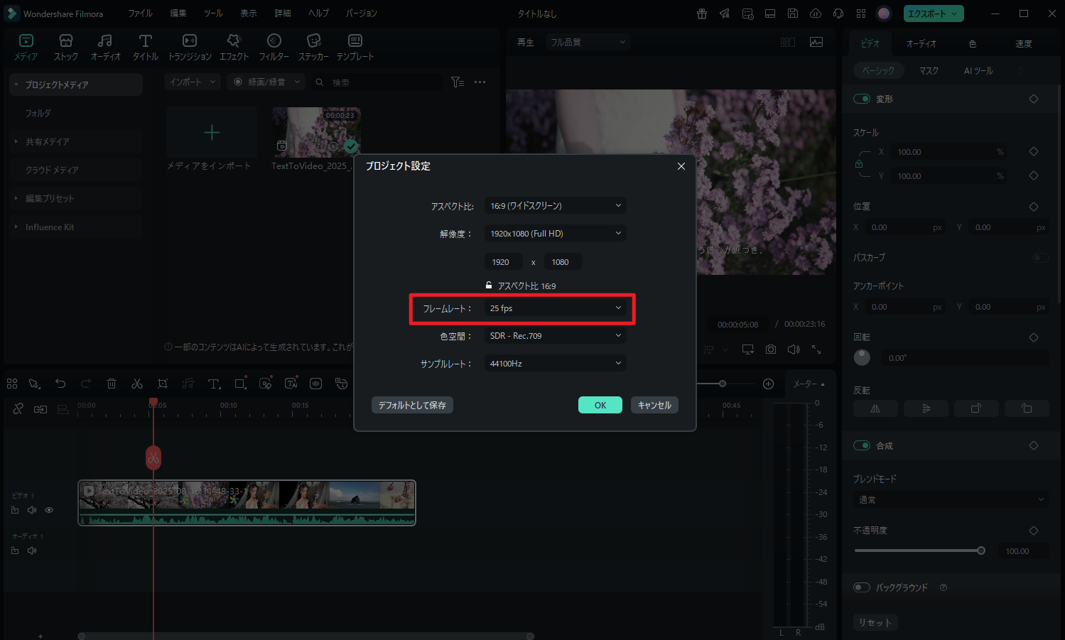 set frame rate