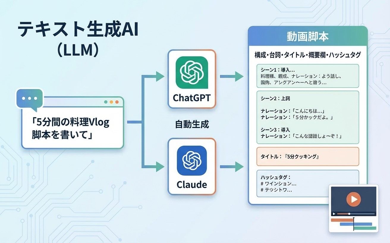 テキスト生成AI - ChatGPT・Claudeを動画脚本に活用