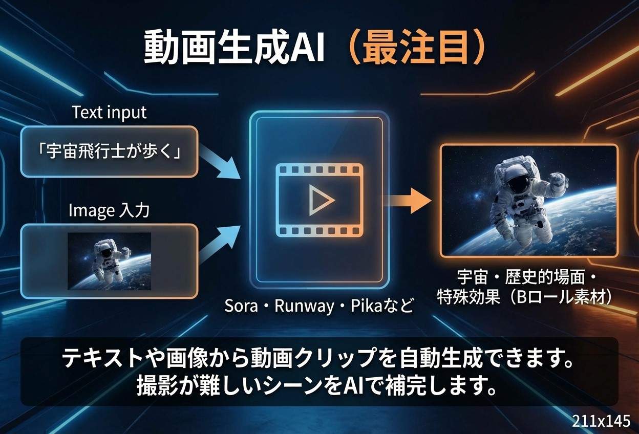 動画生成AI - SoraやRunwayでテキストから映像を自動生成