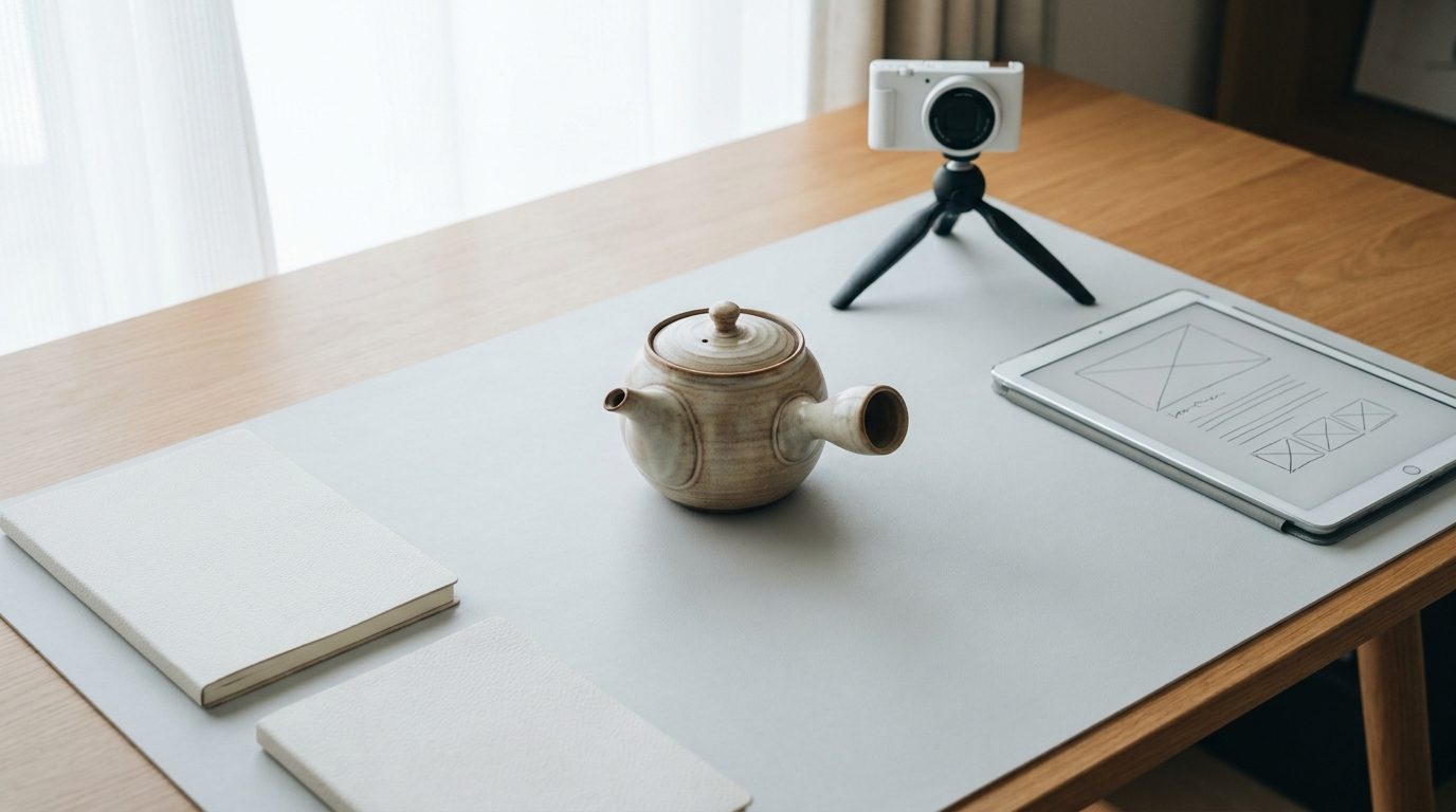 サムネイルや動画フレームのバランスを検討するイメージ