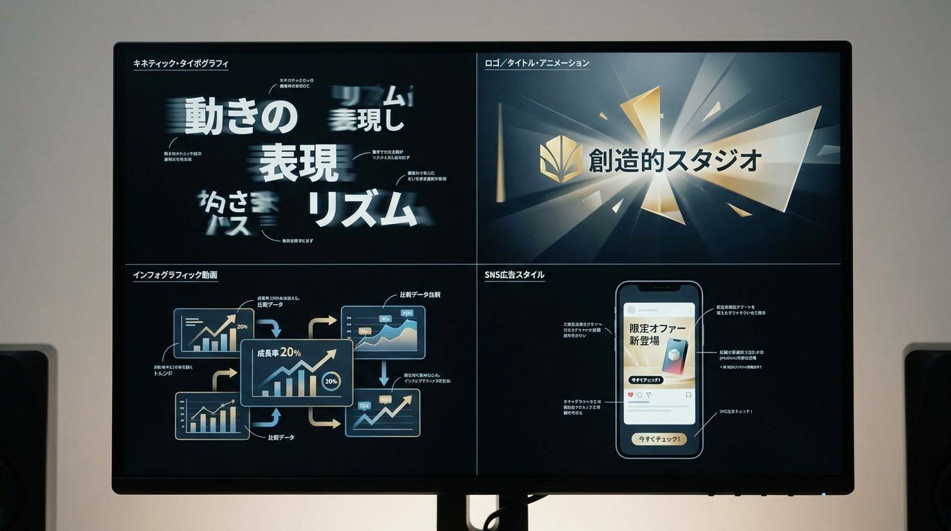 モーショングラフィックスの代表的な表現を示すイメージ