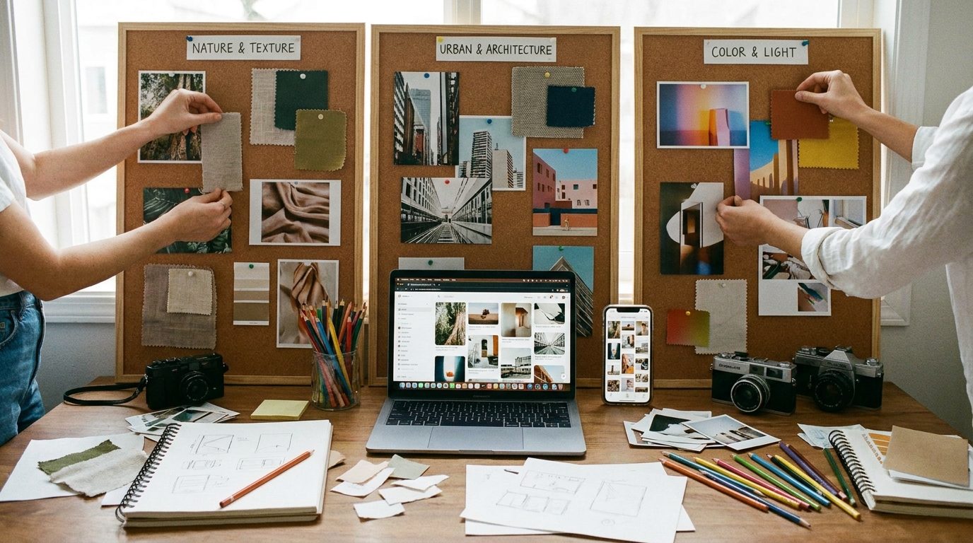 Pinterestでピンを保存して整理するイメージ