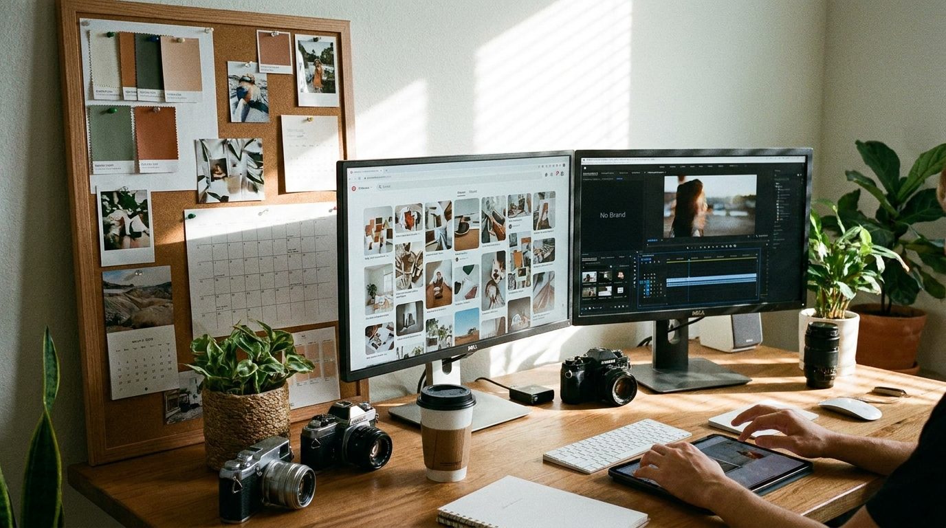 FilmoraでPinterest向けビジュアルを作るイメージ
