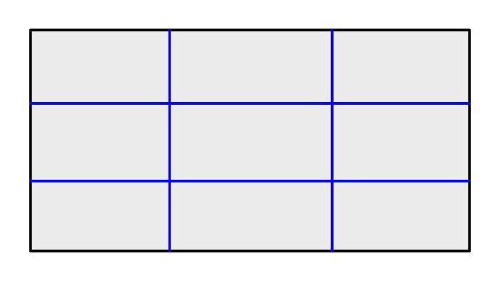 三分割構図を示すグリッド