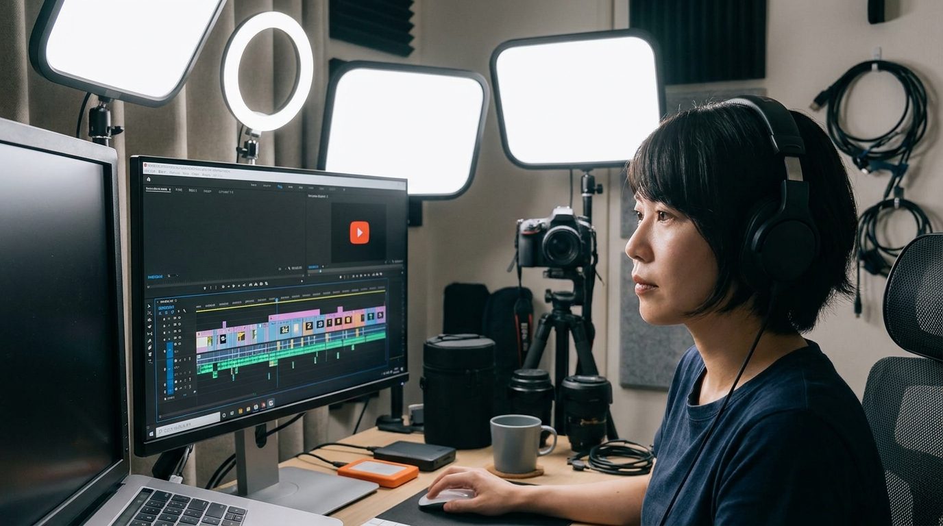 YouTube向け動画編集の例