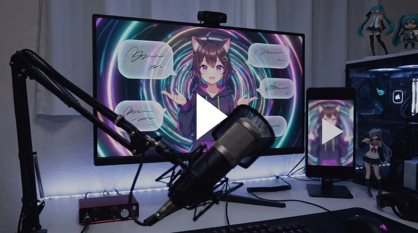 VTuberのライブ配信と動画投稿