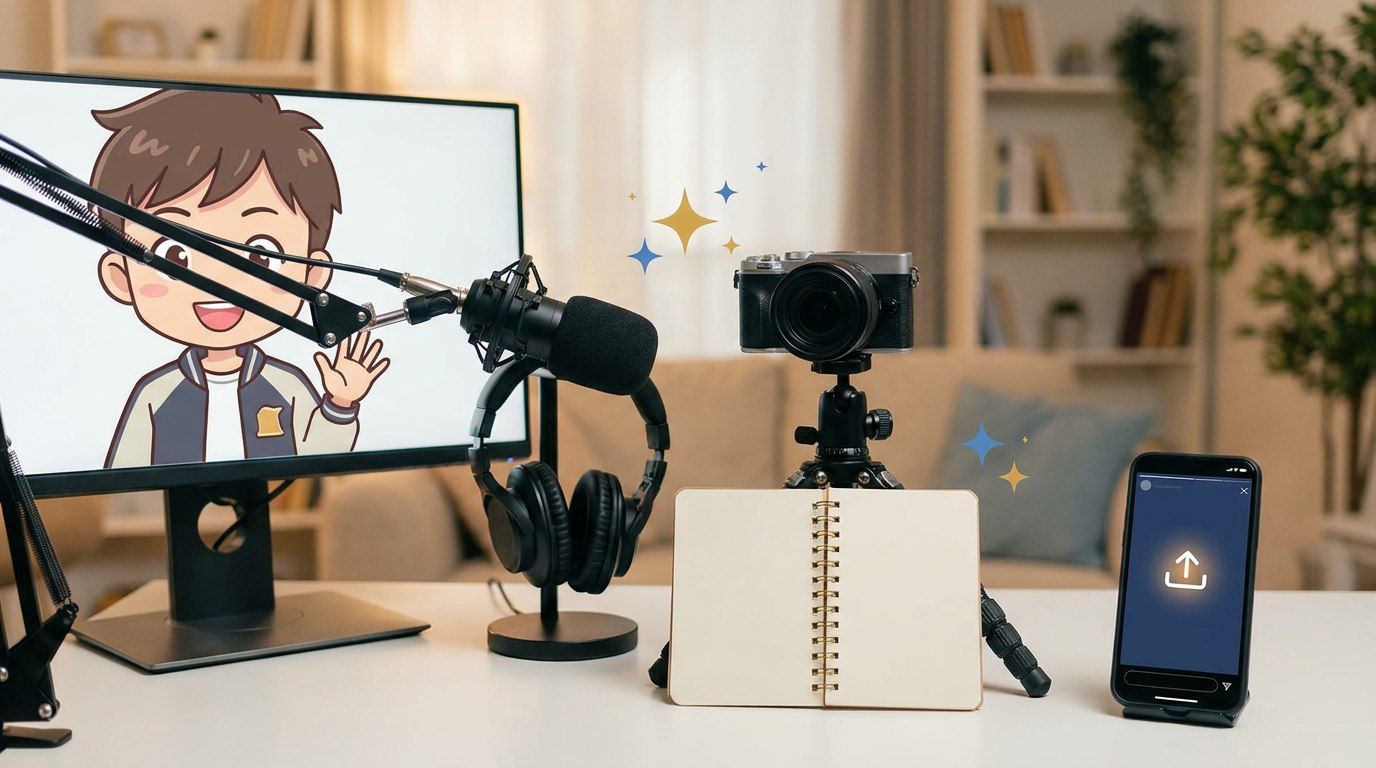 VTuber動画のサムネイルと投稿形式を整えるステップ