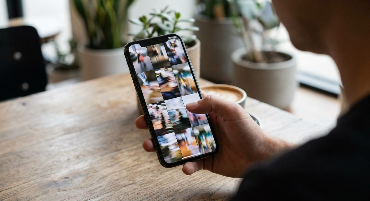 スマートフォンで短尺動画を連続視聴する行動のイメージ