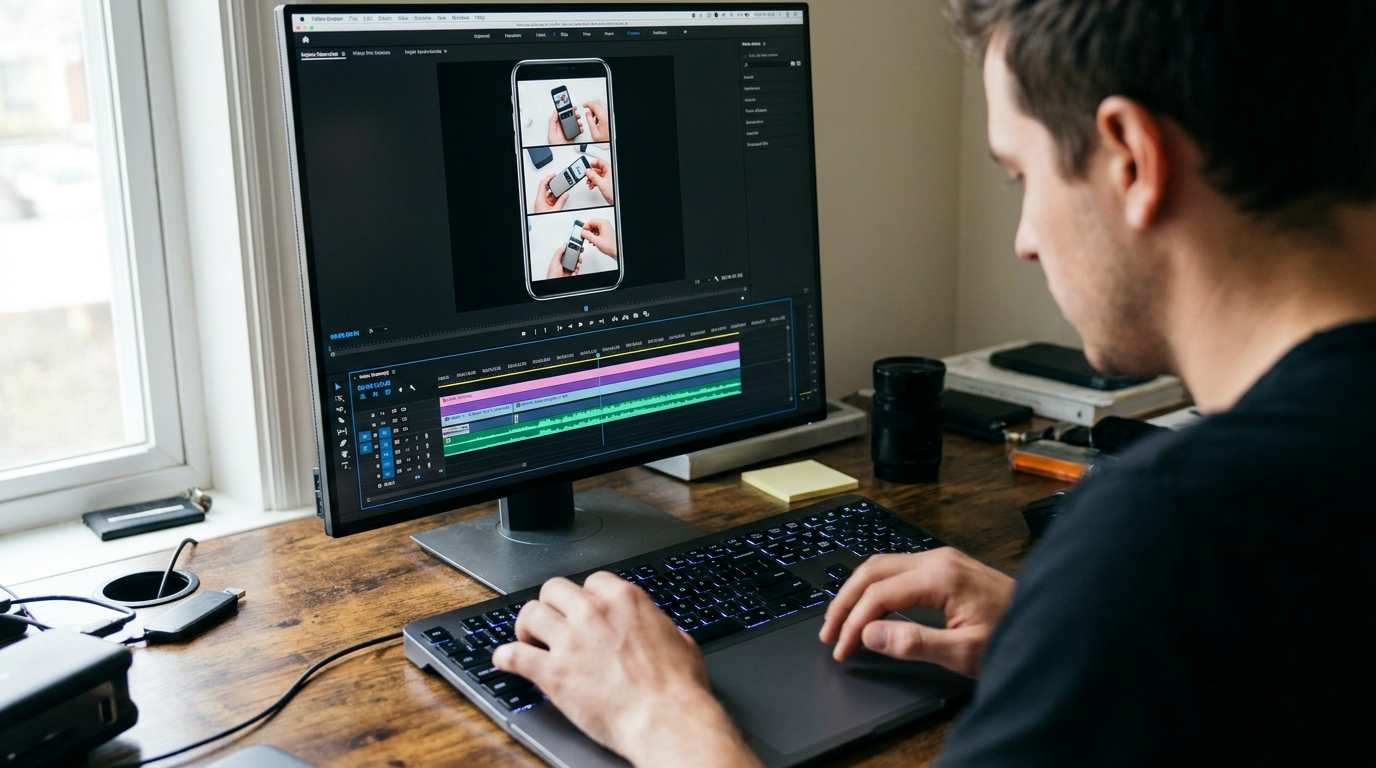 テンポよく編集された縦型ショート動画のイメージ